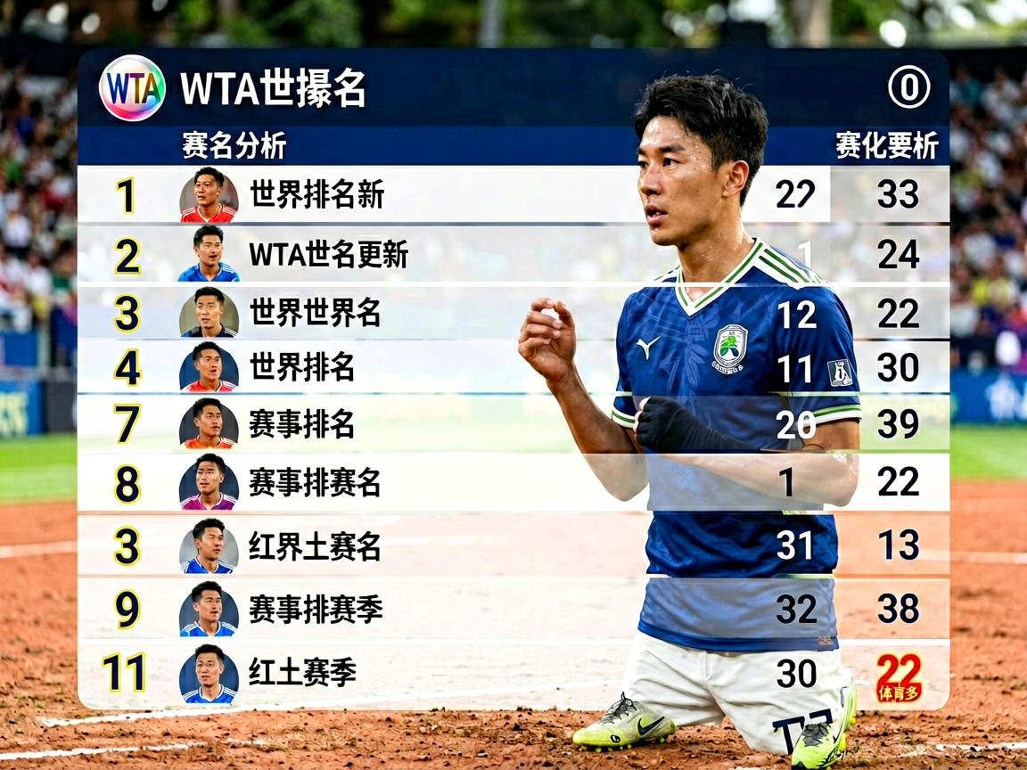 WTA世界排名榜单与选手积分统计